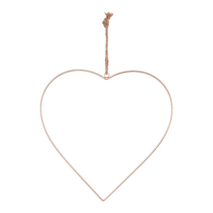 CUORE METALLO 38CM ORO